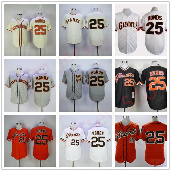 

retror 1989 2004 vintage baseball 25 barry bonds jersey retire stitched pullover flexbase cool base team black orange white grey beige, Blue;black