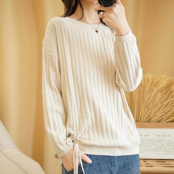 

men's vests 2021 spring and autumn round collar long sleeve cotton linen sweater loose large size show thin jumper bottom coat, Black;white