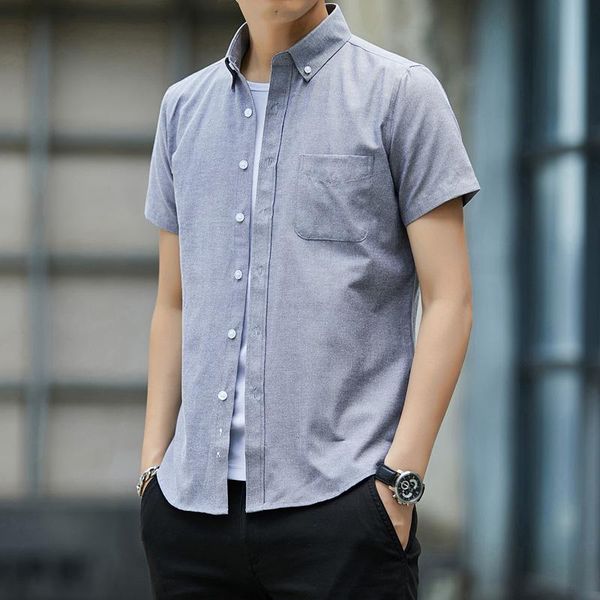 

men's casual shirts oxford textile shirt for men long sleeve pure cotton four seasons youth korean fashion student slim inch tide, White;black