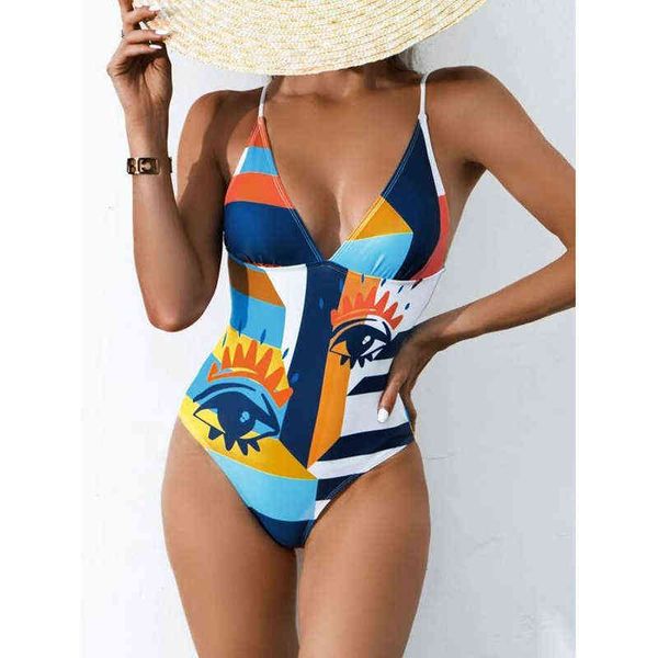 

women's printed swimsuit, retro swimsuit, enhanced, beach, White;black