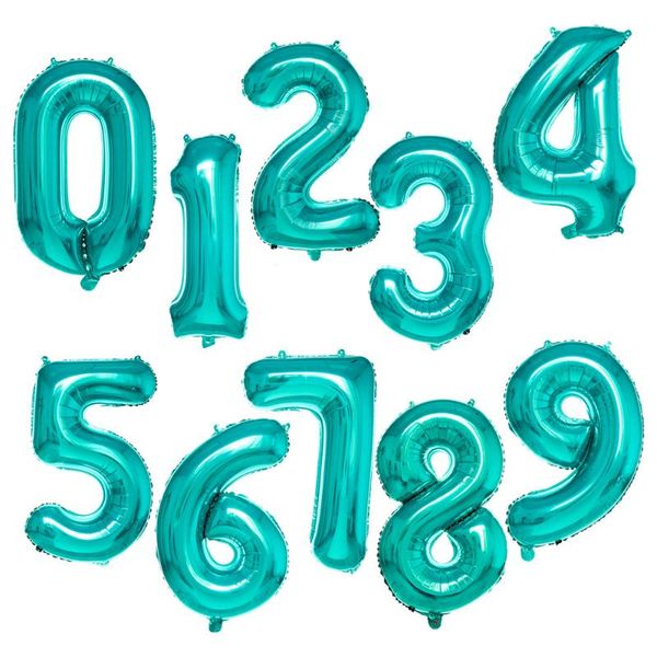 

party decoration 32 inch tiffany blue number balloon kids birthday decorations balloons wedding baby shower year 2021