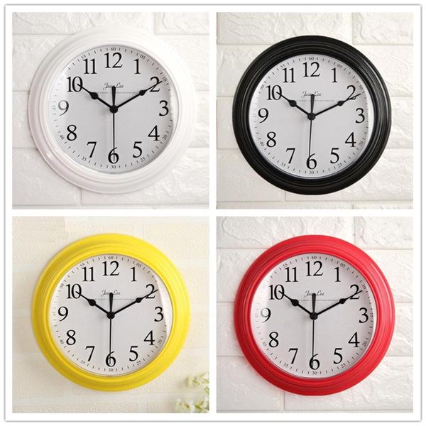 

wall clocks white minimalism clock classic nordic thick border quiet modern design hanging 3d horloges bedroom living room home decor