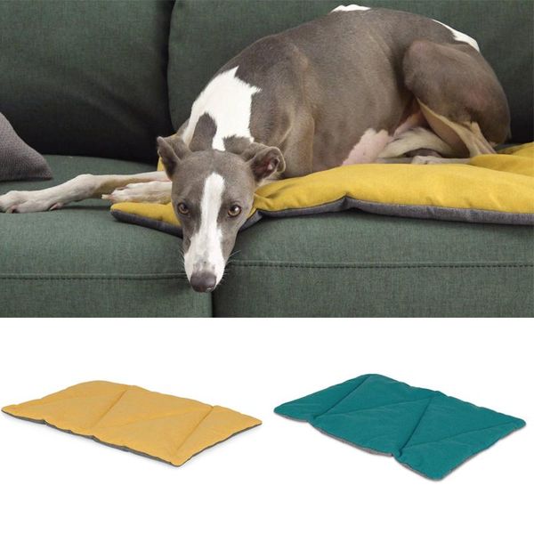 

kennels & pens dog bed mat winter warm pet pad for sofa couch car oxford spinning fabric double-sided small large dogs cushion