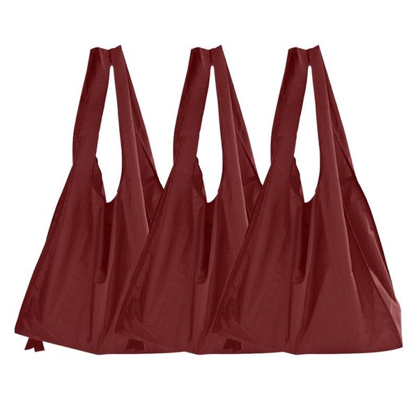 

3pcs/set women stylish durable foldable for groceries polyester lunch multifunction reusable travel shopping tote bags portable storage