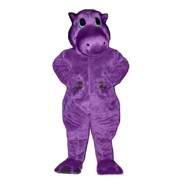 2021 Costume della mascotte dell'ippopotamo viola di Halloween Animale del fumetto Personaggio a tema anime Natale Carnevale Costumi di fantasia Vestito per adulti