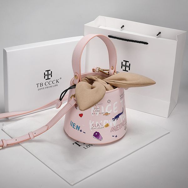 

hong new 2021 messenger summer graffiti single shoulder bag niche design bucket bag