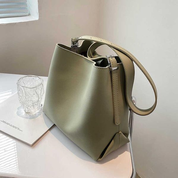 

evening bags pu leather bucket shoulder crossbody bag for women 2021 simple trendy luxury solid color handbags female travel