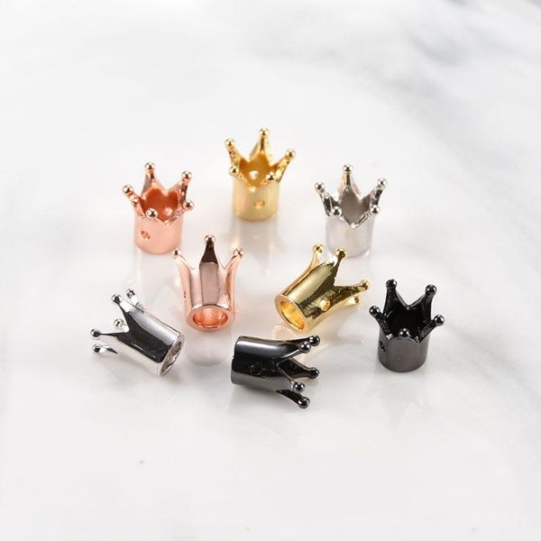

other 5pcs/lot crown copper spacer beads charms loose jewelry bracelet making