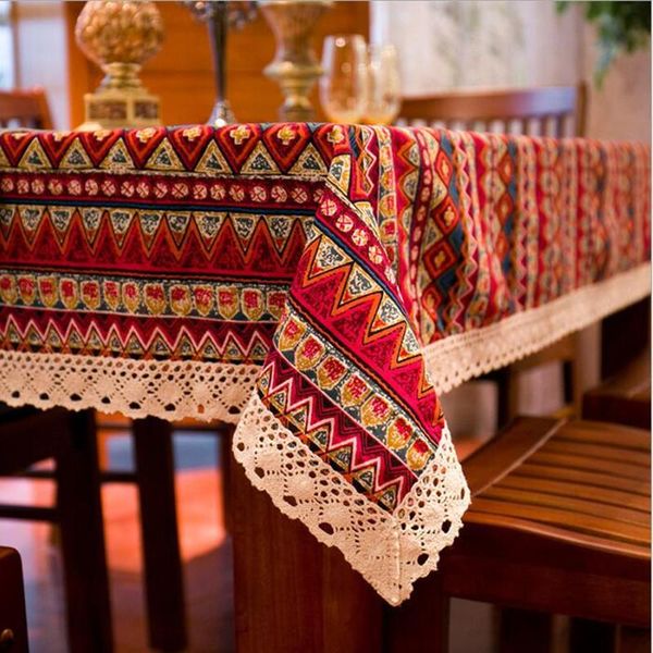 

table cloth cfen a's bohemian quality dining tablecloth color soft cotton stripe multi sizes lacy home kitchen banquet cover 1pc