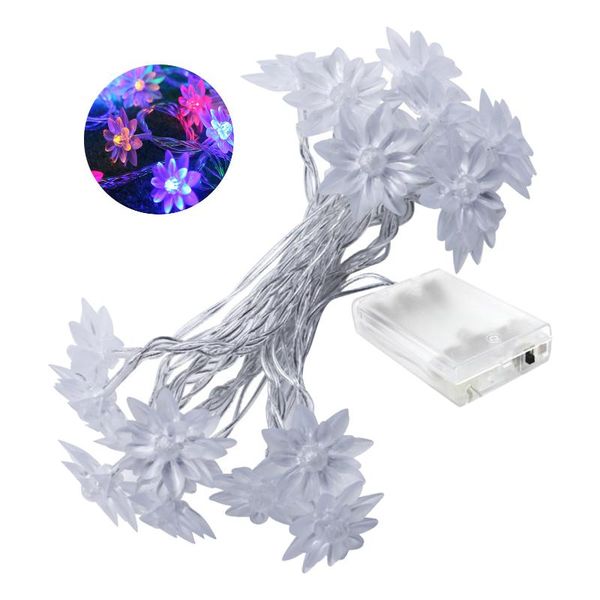 

strings 2.5m indoor outdoor home decor flower waterproof high brightness party battery powered led string lights festival copper wire