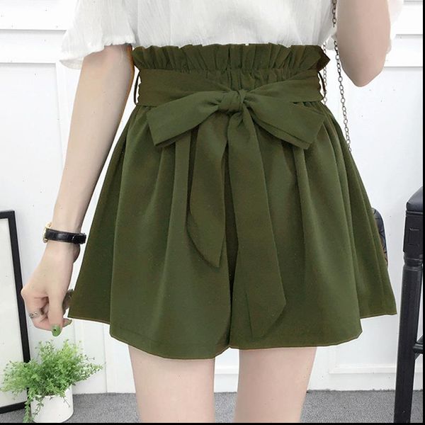 

fashion plus size womens short high waist booty loose beach black, White;black