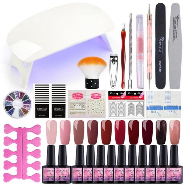 

nail art kits coscelia gel polish set all for manicure varnishes with lamp tools