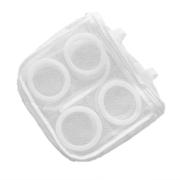 

portable foldable breathable mesh sneaker tennis boots shoes hanging washing bag dry laundry bags
