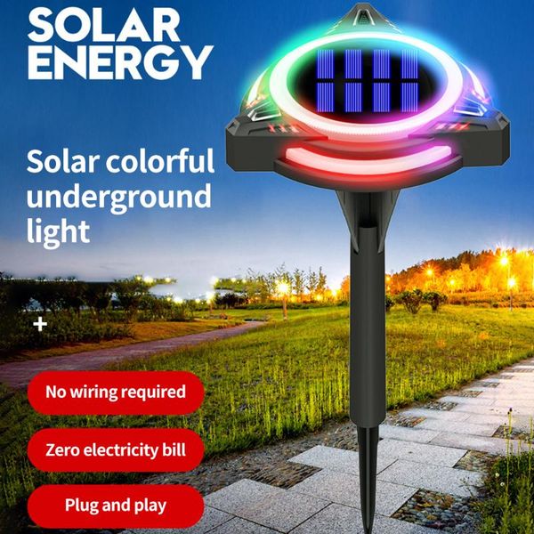 

solar lamps royalulu led lights color outdoor waterproof underground garden fence patio decoration landscape