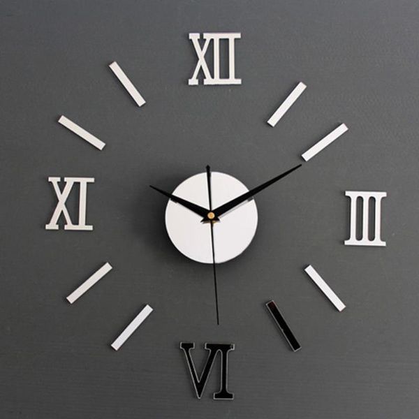 

modern design of large acrylic home decoration wall clock 3d diy watch sticker fashion clocks