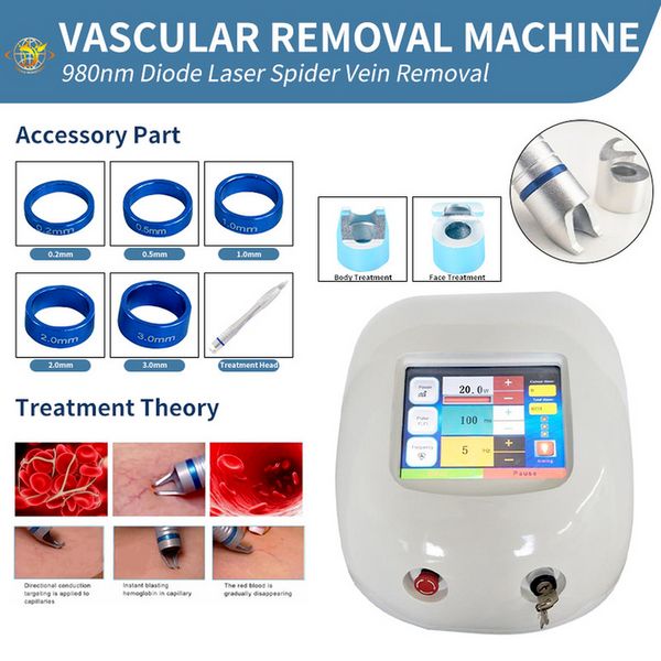 2021 Portatile 980nm diodo laser per i vasi sanguigni rimozione macchina terapia vascolare macchina 980 Nm diodi attrezzature di bellezza 30W spedizione gratuita