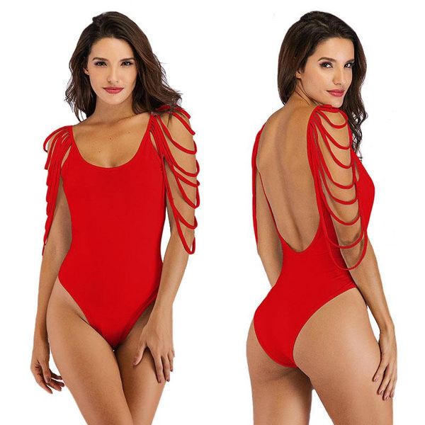 

women's jumpsuits & rompers bodysuits jumpsuit romper women skinny backless fringe elastic casual ladies beach wear, Black;white