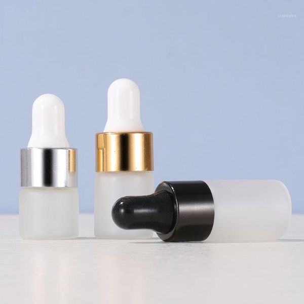 

storage bottles & jars frosted glass essential oil liquid dropper bottle 1ml 2ml 3ml 5ml mini perfume small vials with factory price
