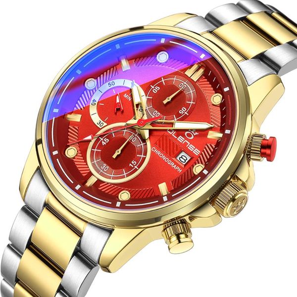 

wristwatches fashion luxury chronograph business dress men watches waterproof casual sports male wristwatch clock relogio masculi olense 900, Slivery;brown