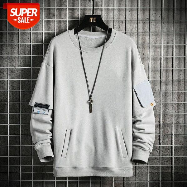 

stitching sweater men's fashion loose casual outside #sg20, Black