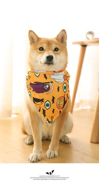

dog apparel pet saliva towel hanging neck collar square scarf fashion cat triangle halloween household and accessories