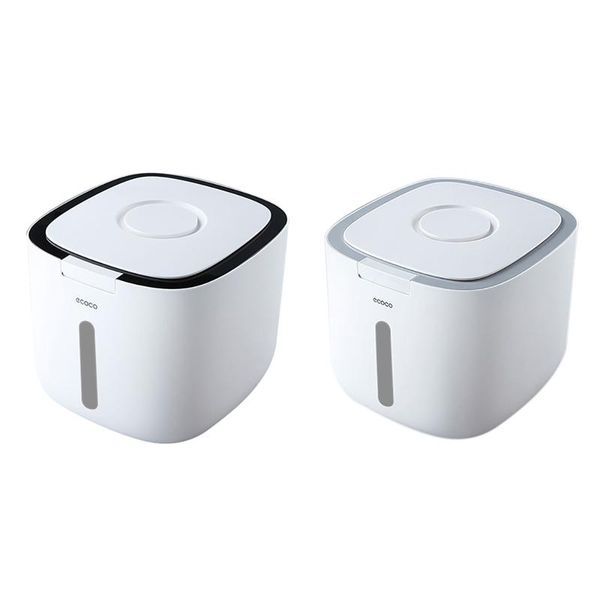 

storage bottles & jars ecoco 10kg kitchen nano bucket insect-proof moisture-proof sealed rice cylinder grain dog household box