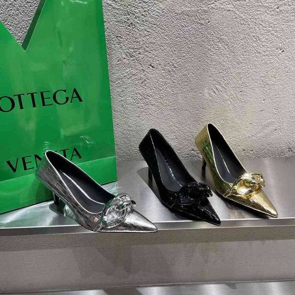 

dress shoes gold/silver women fashion pumps metal chain pointed toe shallow slip on thin high party office woman size 35-39 f, Black