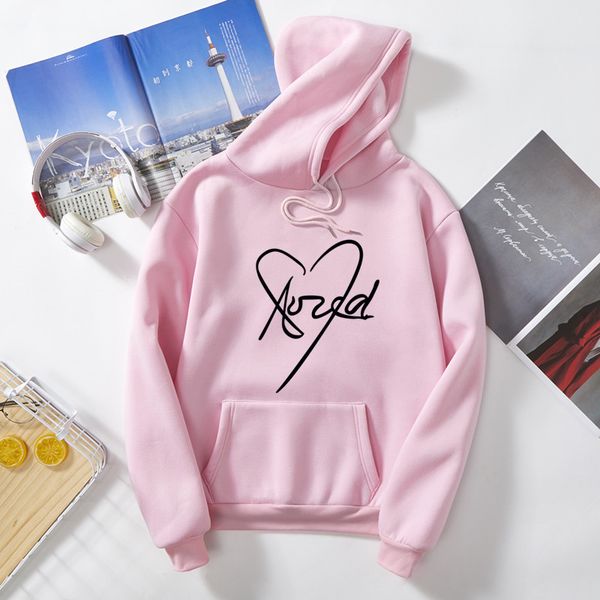 

women's hoodies & sweatshirts sweatshirt women hooded oversized hoodie long valentine's day couples wear pocket heart-shaped g4, Black