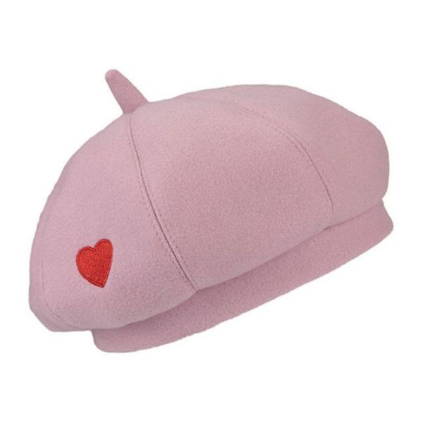 

lady spring winter berets hat painter style women vintage solid color caps female bonnet warm cap ./, outdoor hats, Black;white