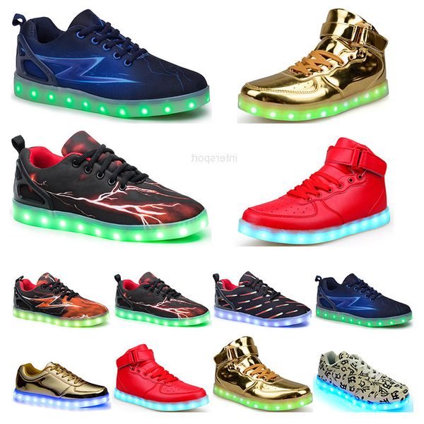 

casual luminous shoes mens womens big size 36-46 eur fashion breathable comfortable black white green red pink bule orange two 50jq9h