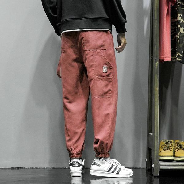 

mens casual sweatpants korean version fashion joggers sports jogging pants men trouser men's, Black