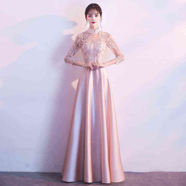 

luxury prom dresses bridmaid 2021 korean version sister girlfriends chine style elegant long evening, Black