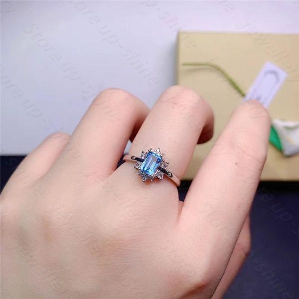 

cluster rings ladies fashion natural z 925 silver ring changeable and colorful jewelry birthday gift, Golden;silver