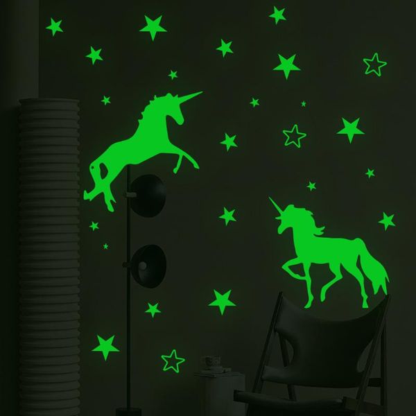 

wall stickers luminous animal boy girl baby kids room bedroom decor decoration glow in the dark wallstickers art wallpaper