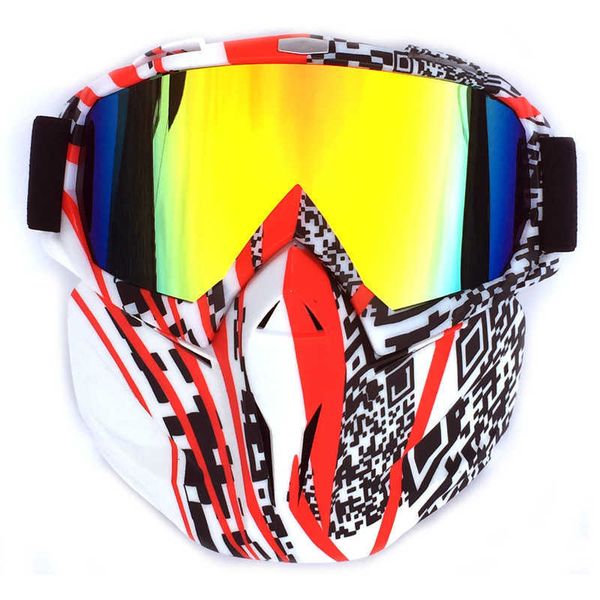 

straight ski cross-country motorcycle goggl, White;black