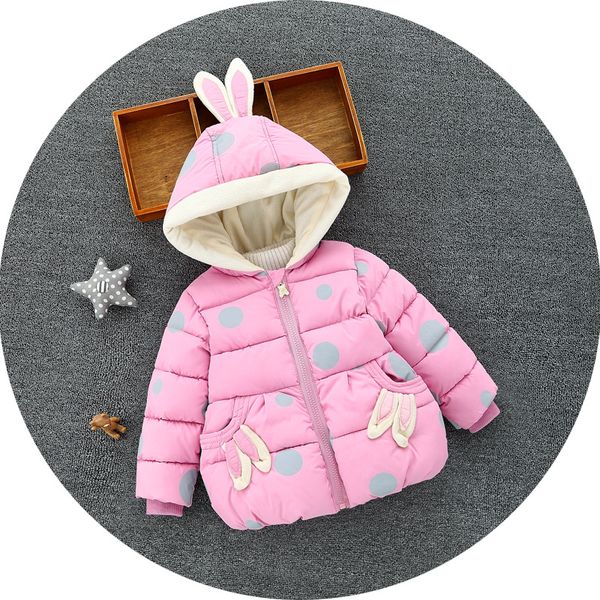 

Baby Girl Clothes Autumn Winter Kids Jacket Infants Girls Hooded Jackets Coat Toddler Clothing Warm Outerwear 0-3 Years, Blue