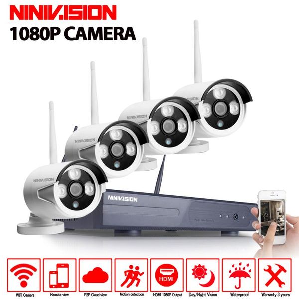 

wireless cctv system 4pcs outdoor waterproof ir p2p wifi ip camera security video surveillance kit 1080p systems