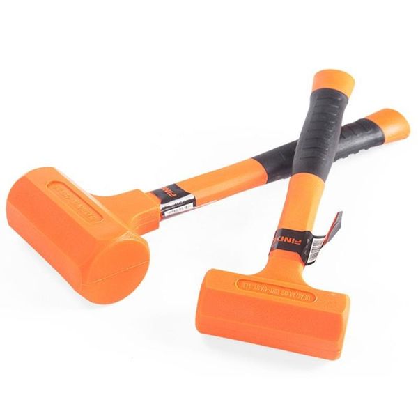 

hand tools y8 wear-resistant tile hammer rubber with round head and non-slip handle home fitment for installation
