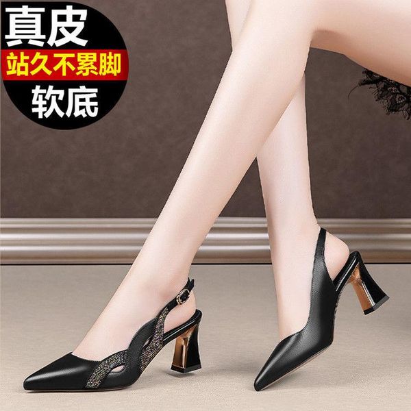 

dress shoes elegant party lady slippers 2021 women peep toe for women's boots high heels sandals a378, Black