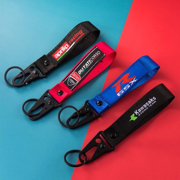 

keychains motorcycle key strap, creative personality car chain pendant buckle ring men and women ornaments cycling bag orname, Silver