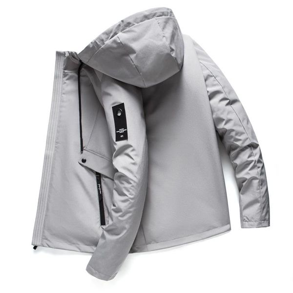 

men's jackets casual hooded jacket solid men slim fit stand male fashion windbreaker coat man streetwear;ya199, Black;brown