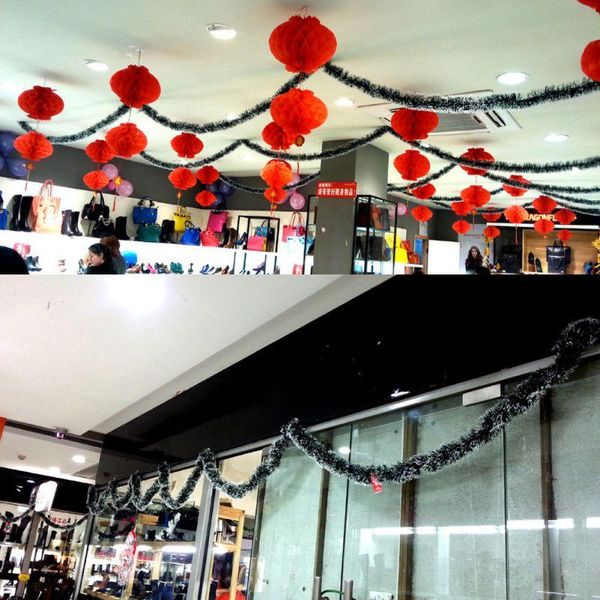 

christmas decorations silver tinsel garland party indoor outdoor supplies,