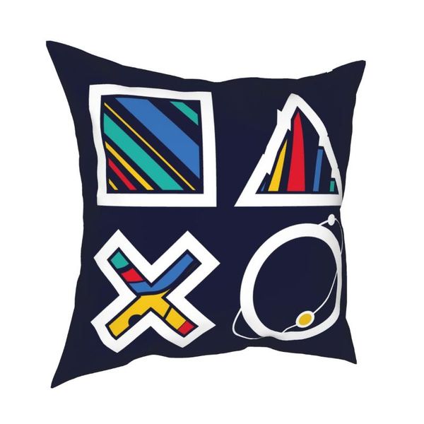 

pillow case controller buttons square pillowcase creative zipper decorative throw home cushion cover wholesale