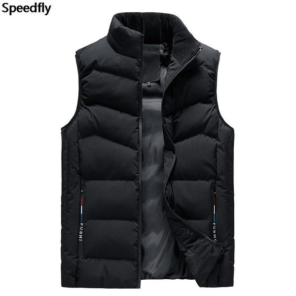 

men's vest winter casual sleeveless jacket down windproof warm waistcoat coats plus size mens outdoors vests, Black;white