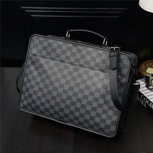 

bag handbag 2021 briefcase men's trend business computer travel document one shoulder messenger, Black;red