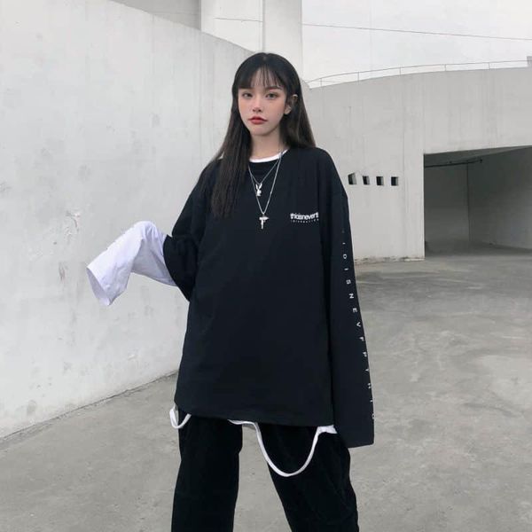 

women's t-shirt 2021 spring summer stripe printing long sleeve women korean loose harajuku gothic punk clothe graphic tee streetwear, White