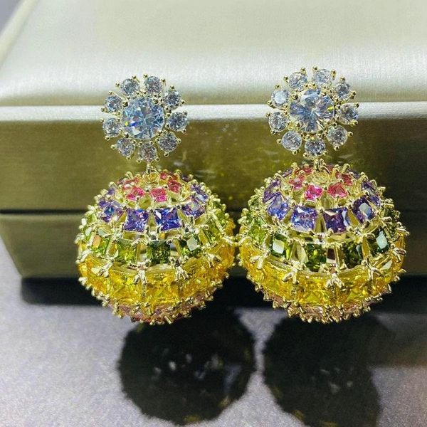 

dangle & chandelier bilincolor cubic zirconia ball drop earring for women, Silver