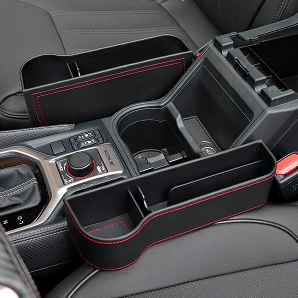 

car organizer leather seat water cup holder slot proof storage box for forester outback legacy xv interior accessories