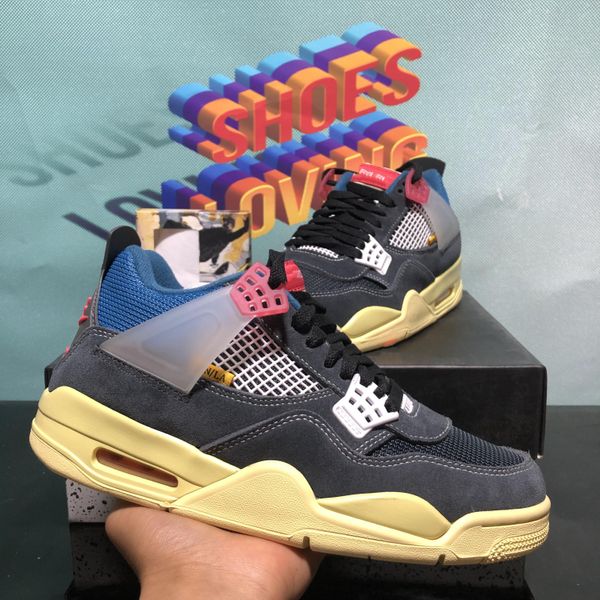 

men women 4 basketball shoes black cat 4s cactus jack universitys blue union oreo jumpman sneakers sail kaws branded designers sports sneake
