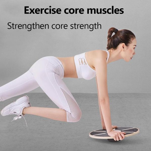 

home gym fitness equipment wobble rotation waist twisting sport wooden board exercise twist disc non-slip safety yoga mats